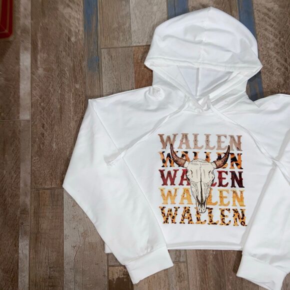 Morgan Wallen Cropped Hoodie Concert T Shirt - Picture 3 of 6